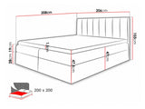 Kontinentális ágy Vigo (Figo), Szín: Soft 017 + Ikar 09, Alvó felület mérete: 200 x 200 cm 5077104