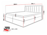 Kontinentális ágy Vigo (Figo), Szín: Soft 017 + Spirit 13, Alvó felület mérete: 200 x 200 cm 5077105