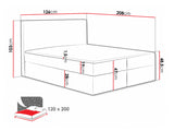 Kontinentális ágy Cosmo (Malwa), Szín: Velluto 7, Alvó felület mérete: 120 x 200 cm 5080083