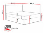 Kontinentális ágy Cosmo (Malwa), Szín: Velluto 3, Alvó felület mérete: 200 x 200 cm 5080104