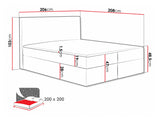 Kontinentális ágy Cosmo (Malwa), Szín: Velluto 16, Alvó felület mérete: 200 x 200 cm 5080106