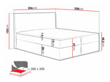 Kontinentális ágy Cosmo (Malwa), Szín: Velluto 10, Alvó felület mérete: 200 x 200 cm 5080108