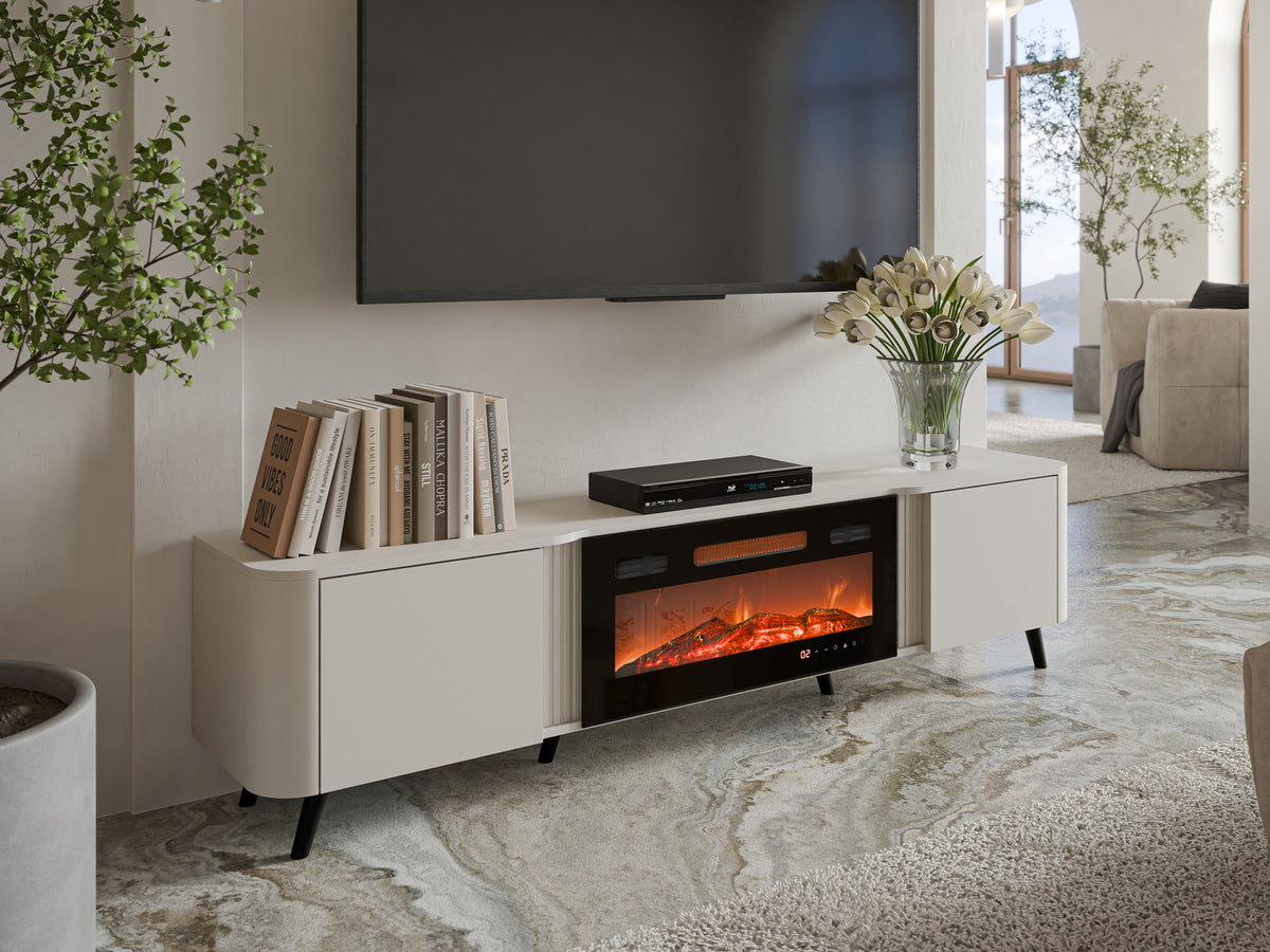 TV-állvány RTV VOLARE 200 EF + mat : (Kasmír + Fekete) 5087142