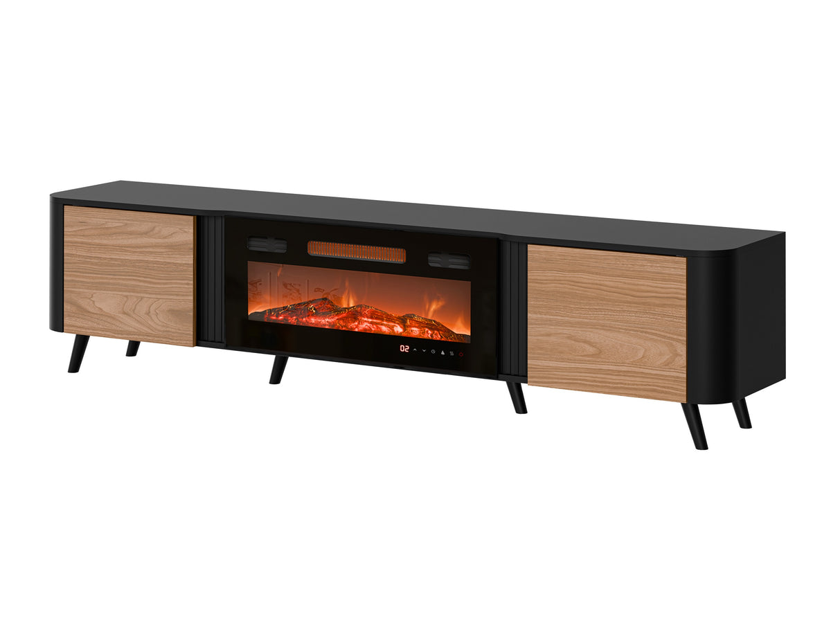 TV-állvány RTV VOLARE 200 EF + mat/ : (Fekete + Dió) 5087155