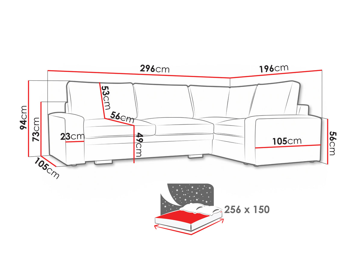 Sarokkanapé TOO, Szín: Onega 07, Változatok: Jobb 5107019