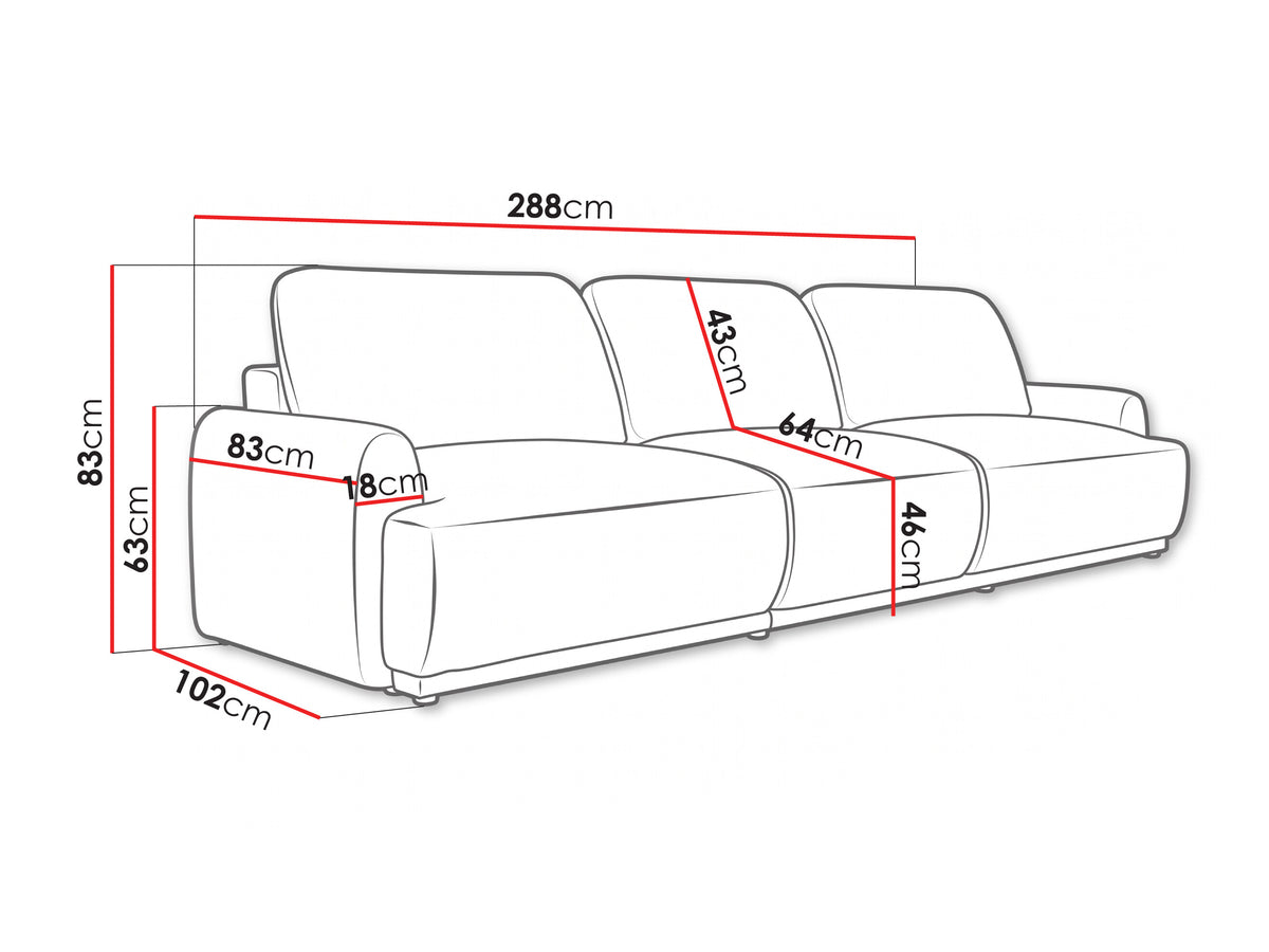 Kanapé Chacco 3S, : Lincoln 03 5107258