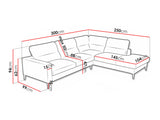 Sarokkanapé JEZZI, Szín: Palladium 16, Változatok: Bal 5107420