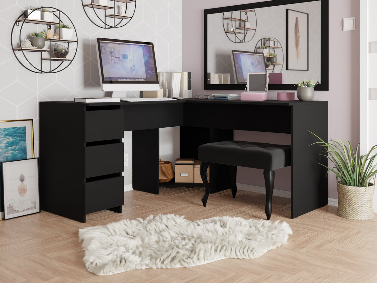 Sarok íróasztal Fotyn (Onemsi), Szín: Fekete 5110391