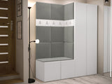 Előszoba garnitúra ORION III (Tavasz III), Keret színe: Fehér, Puha falpanel színe: Polo 894 5124083