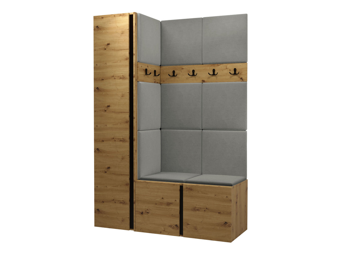 Előszoba garnitúra ORION IX (Tavasz IX), Keret színe: Artisan tölgy, Puha falpanel színe: Polo 894 5124454