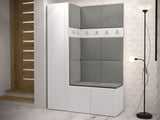 Előszoba garnitúra ORION IX (Tavasz IX), Keret színe: Fehér, Puha falpanel színe: Polo 894 5124455