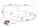 Kontinentális ágy TOP 5, Szín: Kronos 15, Alvó felület mérete: 120 x 200 cm 5127537