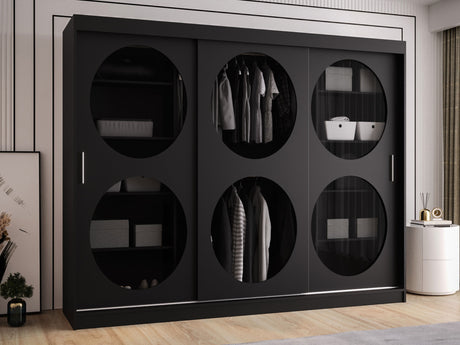 Gardróbszekrény 250 BAHRAJN 2, Szín: Fekete, Fiókok: Nem, -világítás: Nem 5146814