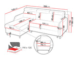 Sarokkanapé BOHO, : Curio 99, Változat: Bal