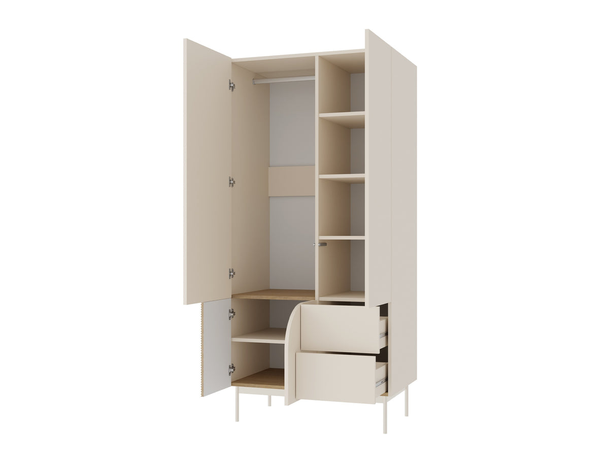 Gardróbszekrény CARMEN REG 1, Szín: Tölgy + Taupe