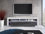TV-állvány Beta 150 plus (Quatro 150 Plus), Szín: Fehér + Fényes szürke