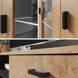 Könyvespolc Soho B1 (Boho B1), Szín: Fehér + Fényes fehér, Led világítás: Kék