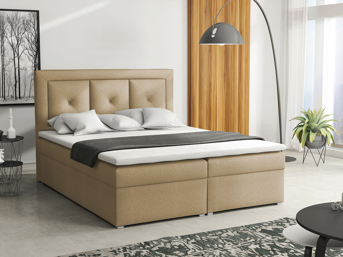 Kontinentális ágy MODEN PLUS BOX (Koay Plus Box), Szín: Victoria 14 853, Alvó felület mérete: 140 x 200 cm