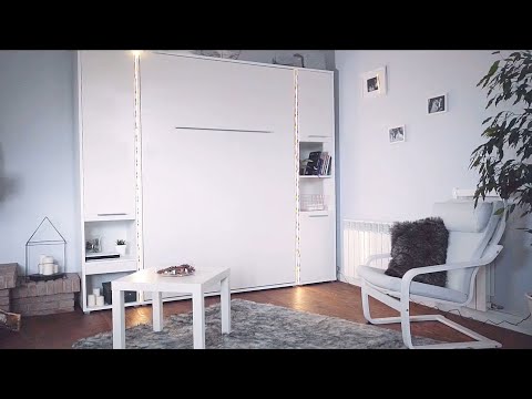 Szekrényágy CONCEPT PRO CP-06 I, Szín: Fehér, Alvó felület mérete: 90 x 200 cm X2n7GtBosUg