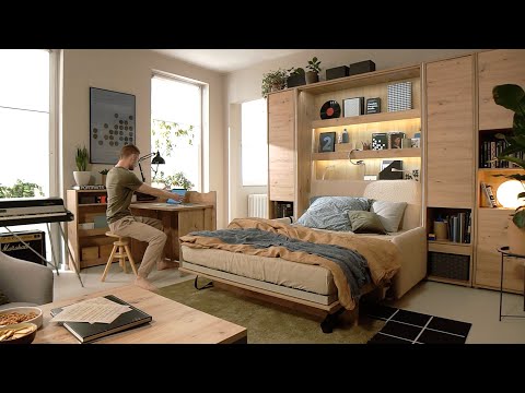 Szekrényágy CONCEPT PRO CP-01, Szín: Szürke, Alvó felület mérete: 140 x 200 cm r6aTyYR98NU